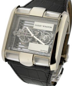 replica harry winston tourbillon glissiere gold-and-platinum 350/matwl watches