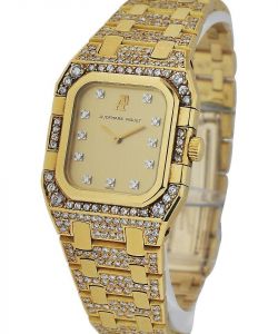 replica audemars piguet royal oak ladys yellow-gold-with-diamonds 108050 watches