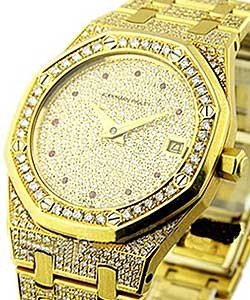 replica audemars piguet royal oak ladys yellow-gold-with-diamonds royalfullpave watches