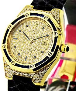 replica audemars piguet royal oak ladys yellow-gold-with-diamonds royaloaksapphirebezel watches