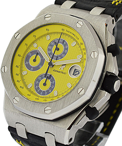 replica audemars piguet royal oak offshore chrono-steel-on-leather 25770st.yellowdial_hbstrap watches