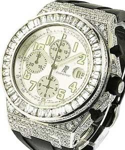 replica audemars piguet royal oak offshore chrono-steel-with-aftermarket-diamonds 257/21st watches