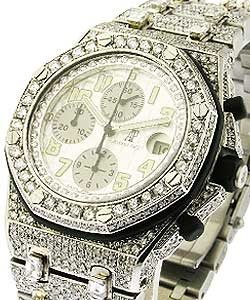 replica audemars piguet royal oak offshore chrono-steel-with-aftermarket-diamonds 25721st dia5 watches
