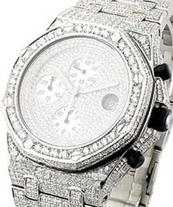 replica audemars piguet royal oak offshore chrono-steel-with-aftermarket-diamonds 25721st dia1 watches
