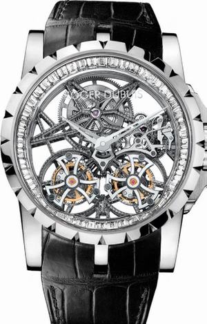 Replica Roger Dubuis Excalibur 45mm-White-Gold RDDBEX0252