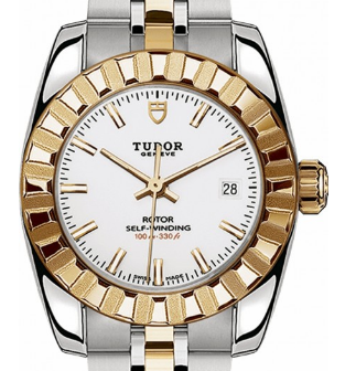 replica tudor classic date series 22013 silver index watches