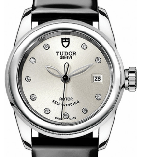 replica tudor glamour date series 55010n black patent leather strap watches