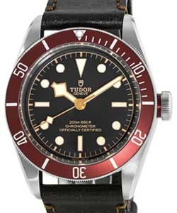 replica tudor heritage black bay steel 79230r leather watches
