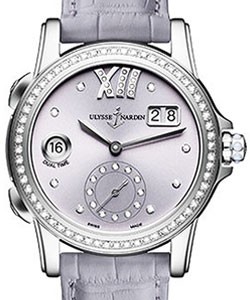 replica ulysse nardin classic dual time lady-steel-smooth-bezel 3343 222b/30 07 watches