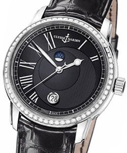 replica ulysse nardin classico luna classico luna 40mm in steel with diamond bezel 8293 122b 2/422 8293 122b 2/422 watches