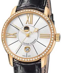 replica ulysse nardin classico luna classico luna 40mm in rose gold with diamond bezel 8296 122b 2/41 8296 122b 2/41 watches