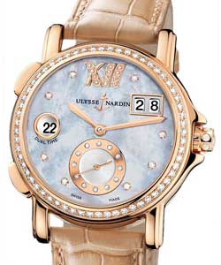 replica ulysse nardin dual time lady-rose-gold 246 22b/392 watches