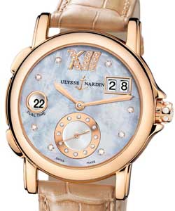 replica ulysse nardin dual time lady-rose-gold 246 22/392 watches