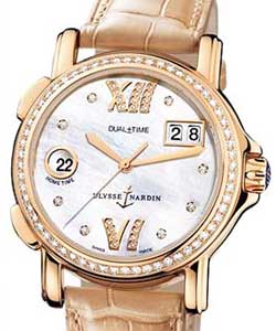 replica ulysse nardin dual time lady-rose-gold 226 28b cb/391 watches