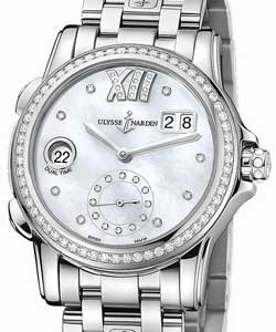 replica ulysse nardin dual time lady-steel-smooth-bezel 3343 222b 7/391 watches