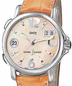 replica ulysse nardin dual time lady-steel-smooth-bezel 223 22/695 watches