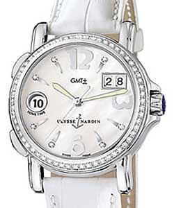 replica ulysse nardin dual time lady-steel-smooth-bezel 223 28b/691 watches