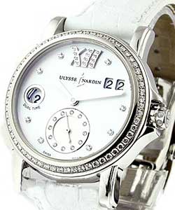 replica ulysse nardin dual time lady-steel-diamond-bezel 243 22b/391 watches
