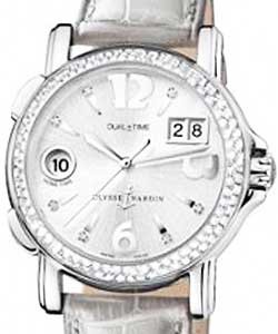 replica ulysse nardin dual time lady-steel-diamond-bezel 223 28/60 01 watches