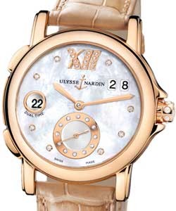 replica ulysse nardin gmt big date ladys-rose-gold 246 22/391 watches