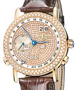replica ulysse nardin gmt perpetual 38mm-rose-gold 326 28/091 watches