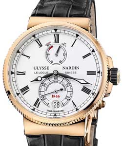 replica ulysse nardin marine chronometer marine chronometer 43mm automatic in rose gold 1186 126/e0 1186 126/e0 watches
