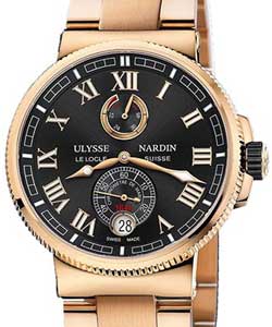 replica ulysse nardin marine chronometer marine chronometer 43mm automatic in rose gold 1186 126 8m.42 1186 126 8m.42 watches
