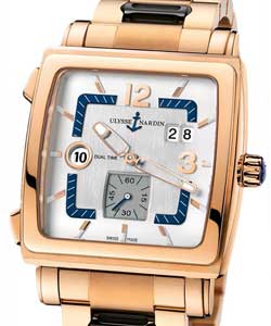replica ulysse nardin quadrato dual-time-rose-gold 246 92 8/600 watches