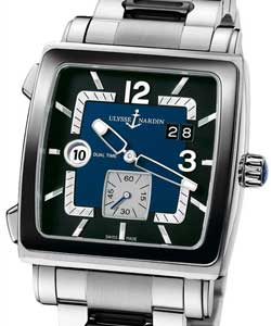 replica ulysse nardin quadrato dual-time-steel 243 92cer 7m/632 watches