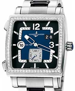 replica ulysse nardin quadrato dual-time-steel 243 92b 7/632 watches