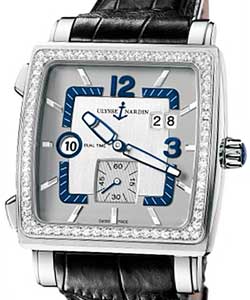 replica ulysse nardin quadrato dual-time-steel 243 92b/601 watches