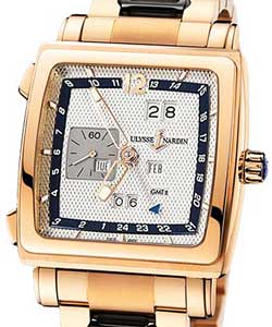 replica ulysse nardin quadrato perpetual-gmt-rose-gold 326 90 8m/91 watches