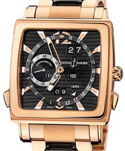 replica ulysse nardin quadrato perpetual-gmt-rose-gold 326 90 8m/92 watches