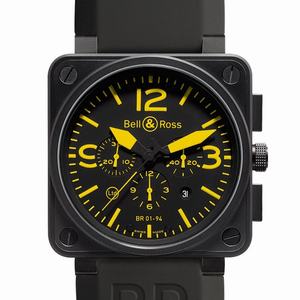 replica bell & ross br 01 94-steel-chrono br01 94 carbon yellow watches