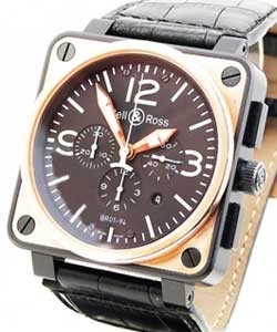 Replica Bell & Ross BR 01 94-Steel-Chrono BR01 94 Rose Gold & Carbon