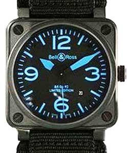 replica bell & ross br 03 carbon br03 92aviationpvdcoatedsteelblueaccents watches