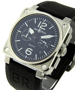 Replica Bell & Ross BR 03 Chronograph-Steel BR 03 94 BLK RS