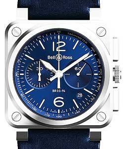 replica bell & ross br 03 chronograph-steel br0394 blu st sca watches