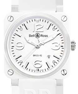Replica Bell & Ross BR 03 White-Ceramic BR03 92WhiteCeramicRubber