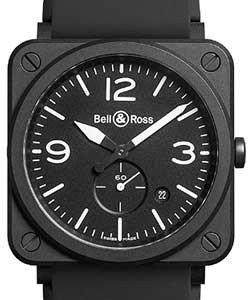 replica bell & ross brs quartz black-ceramic br s black matte ceramic watches