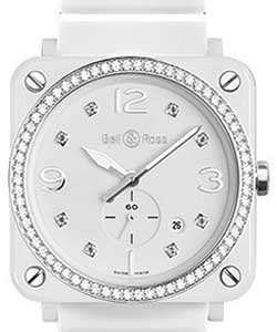 replica bell & ross brs quartz white-ceramic br s white ceramic phantom diamonds watches