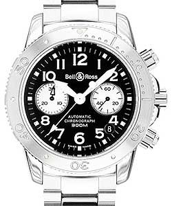 replica bell & ross classic diver-300-chronograph d300 blk wte sb watches