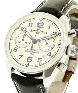 Replica Bell & Ross Vintage Steel-126 V 126 S BEI nw