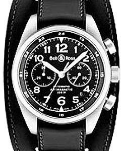 replica bell & ross vintage steel-126-xl v126xl blk lea watches