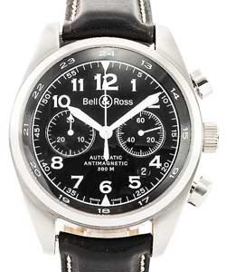 replica bell & ross vintage steel-126-xl v 126 xl s blk watches