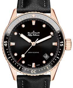 replica blancpain fifty fathoms bathyscaphe-rose-gold 5000 36s30 b52a watches