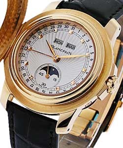 replica blancpain half hunter with moon rose-gold 4563 3630 55 full watches