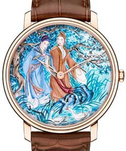 replica blancpain villeret oriental-painting-series 6615c 3631 55 watches