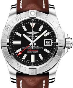 Replica Breitling Avenger II-GMT A3239011/BC35 leather brown tang