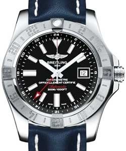 replica breitling avenger ii-gmt a3239011/bc35 leather blue tang watches